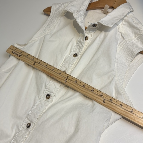 Anthropologie Pilcro white button front dress size 6 - Picture 6 of 9